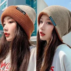 여성 겨울 비니 숏비니 캐주얼 스트릿 여자 니트 비니 패션 벙거지 방한