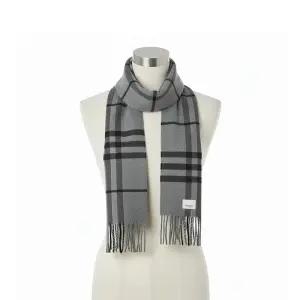 버버리 자이언트 체크 패턴 울 롱 머플러 그레이 80899451