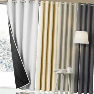 거실 두꺼운 암막 커튼 안방 방한 단열 커튼 겨울 이중