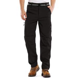 남성 스노우 스키 방수 플리스 안감 바지 겨울 단열 야외 하이킹 마운틴 소프트쉘