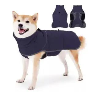 대형견 패딩 조끼 핑크 S 올인원 톤다운 방한복 리트리버 반려견 진돗개 겨