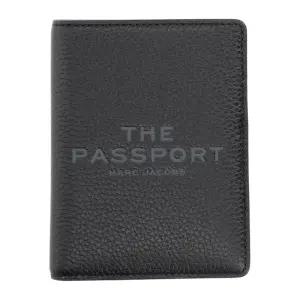 블랙 가죽 엠보스드 텍스트 여권지갑 2P5STR003S02 001