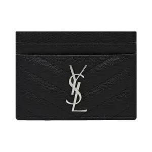 YSL 은장 모노그램 카드지갑 블랙 423291 BOW02 1000