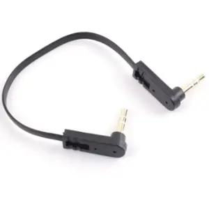 3.5 AUX케이블 스테레오 3극 납작 양쪽꺾임 15cm 짧은선