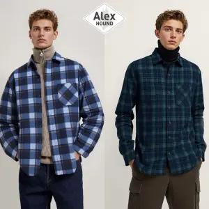 알렉스하운드 남성 체크기모본딩 셔츠재킷 2종