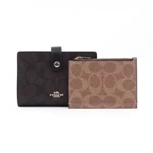 [명품] 반지갑 여성 명품 소가죽지갑 시그니처 코인 카드지갑 CBK54IMXI8