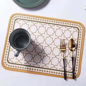 아망뜨 북유럽풍 가죽 식탁매트 방수 플레이팅매트