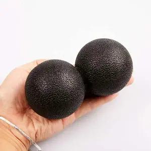 [셀러에이드]목 척추 발 마사지 지압 땅콩 라크로스볼 듀얼1p 블랙 핸드안마기