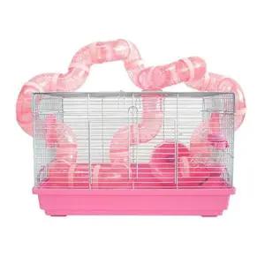 [셀러에이드]핑크 햄스터 터널케이지 하우스 소동물 기니피그 놀이