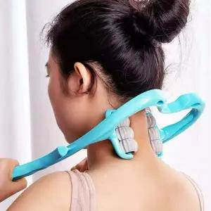 [셀러에이드]뒷목 마사지 롤링 지압봉 회전 6구 마사지볼