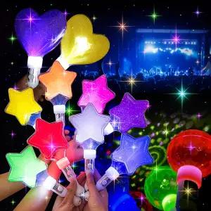 LED 하트 응원봉 별 막대 학예회 발표회 재롱잔치 콘서트 공연 야광봉 형광봉 응원도구 이벤트 파티용품 봉