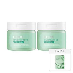 김정문알로에 리알로에 릴렉싱 패드 60매, 2개+증정(리알로에 피토 그린 앰플 마스크 30ml, 1매)