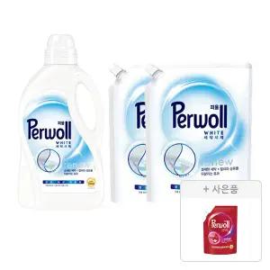 퍼울 화이트 본품 1.9L, 1개 + 1.7L, 2개 + 증정(세탁세제 (컬러, 다양한 색상 의류용), 300 ML, 1개)