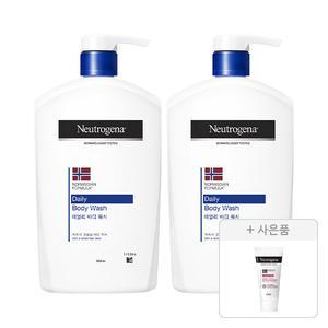 뉴트로지나 데일리 바디 워시 950ml, 2개+증정(인텐스 리페어 시카 에멀젼 15ml, 1개)