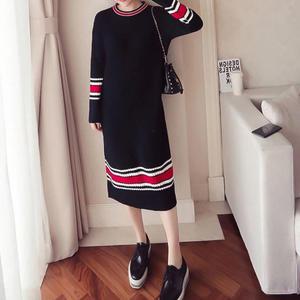 겨울 골지 롱 니트 코듀로이 원피스