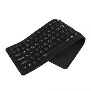 Coms USB 실리콘 롤 키보드 방수 Black BB623