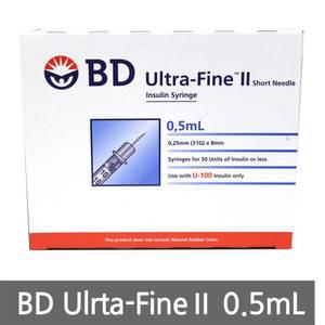 BD 인슐린 주사기 울트라파인2 (100개)/31G 8mm 0.5ml/비디/펜니들
