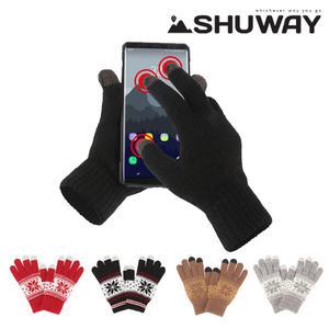 겨울 스마트폰 터치장갑 기모 방한 털 장갑 니트 커플 남자 여자 발열 여성 남성