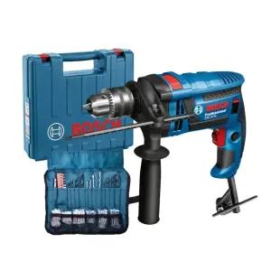 보쉬 GSB16RE 전기 해머드릴 파우치 100PCS 포함 함마 임팩 전동드릴