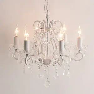 엘라6등 샹들리에 화이트골드  인테리어조명 팬던트