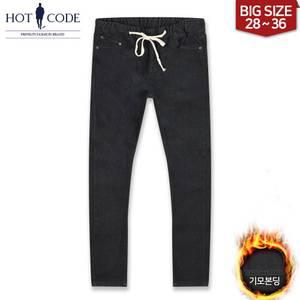 겨울 남자 밴딩 기모청바지 블랙진 스판 옷 행사 HC505
