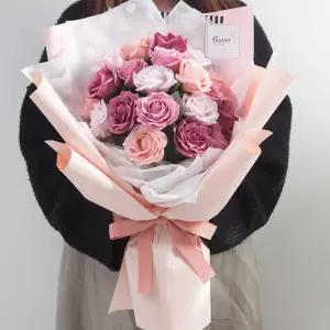 비누 장미 조화 꽃다발 로맨틱퀸 A 55cm 인테리어 꽃 선물 장식 기념일 졸업식 발표회 학예회