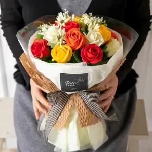 비누 장미 조화 꽃다발 데이지 38cm 인테리어 꽃 선물 장식 기념일 졸업식 발표회 학예회