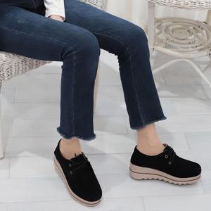 발편한 소가죽 베이직 끈 통굽로퍼 단화