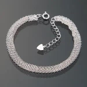 925 실버 세븐라인 레이어드 7줄 체인 데일리 은 팔찌