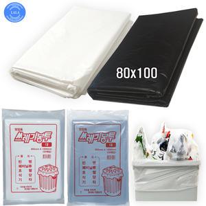 국내산A급 평판 80리터 쓰레기봉투 80*100 250장 흰색  분리수거함 대용량 업소용 큰비닐  검정비닐봉투