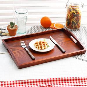 브라운 우드트레이 원목 나무쟁반 대