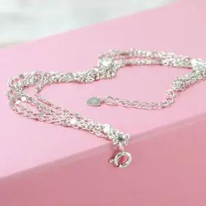 925 실버 샤이닝 레이어드 체인 데일리 은 팔찌