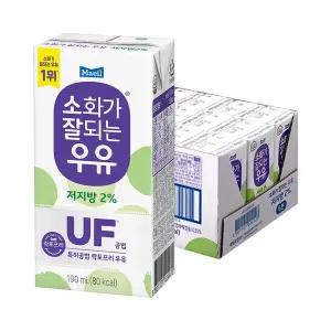 [보리보리/매일유업]매일 소화가 잘되는 저지방 우유 190ml 24팩/멸균우유/락토프리
