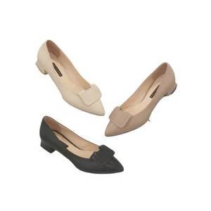 [세라] (3Color) 발등 장식 통굽 펌프스 A21P418