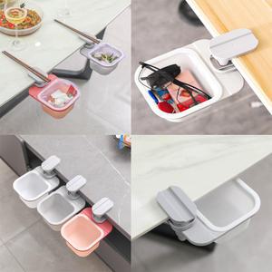 TPC21 테이블정리함 간이휴지통 책상 미니서랍 회전식 다용도 수납 걸이 개인용 뼈통 식탁 캠핑 쓰래기