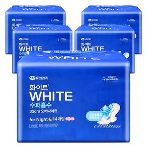 화이트 수퍼흡수 오버나이트 14매x5개