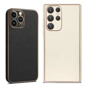 갤럭시 아이폰 골드라인 레더 케이스 S24/S23/S22/S21 16/15/14/13/12/11 울트라/플러스/프로/프로맥스/미니