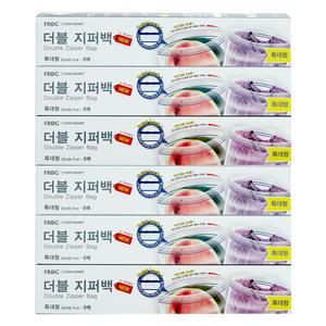 프로그 지퍼백 특대 8매입 x 6개, 냉장 및 보관용