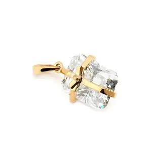 14K 선물 리본 스퀘어 큐빅 펜던트 DMP27626