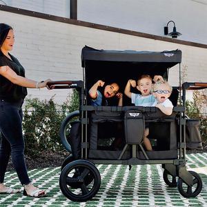 킨즈 XC PLUS 유아웨건 쌍둥이 다둥이 유모차 4인용