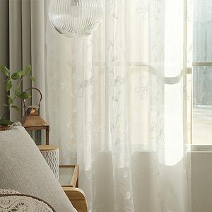 클리티룸 설렘 자수커튼 엣지플라워, 작은창용, 135x170, 2장