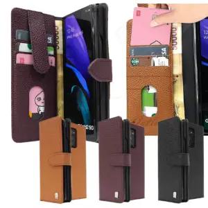 갤럭시 Z폴드7 6 5 4 3 2 천연 소가죽 카드 지갑케이스 지폴드