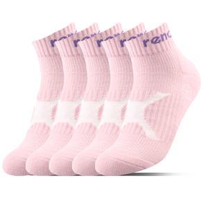 레노마 (F타입) 여성 스포츠 파일단목양말 5족 핑크, 1팩