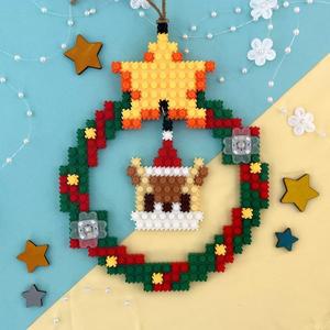 [레드포인트]디폼 끼우기블럭 LED 동물 크리스마스 리스 만들기-다람쥐