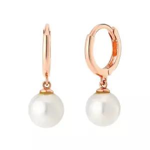 [비앤비골드] 14K/18K 진주 드롭 링 원터치 귀걸이 XS 한쌍 MNE36217