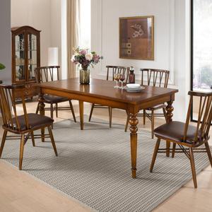 아보제 엔틱 마호가니원목 6인용 식탁세트