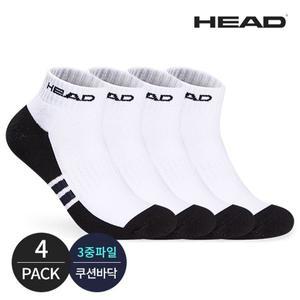 [NS홈쇼핑]헤드 남성 스포츠파일 링글포인트 발목양말 4P_WH/NY[31542850]