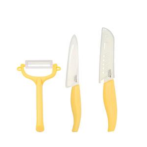 글라스락베이비 이유식 칼 3종 세트, 옐로우, 1개