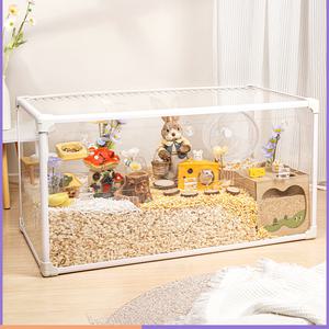 대형 아크릴 햄스터 집 케이지 리빙 박스 하우스 골든