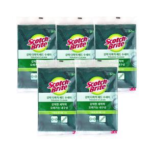 3M 스카치브라이트 강력 다목적 패드 수세미(대형) 2+1개입 x 5개
